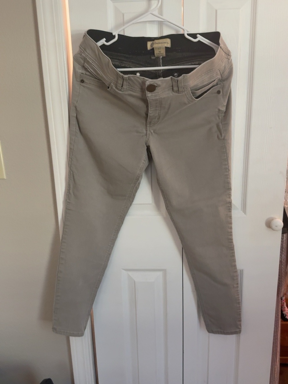 Democracy Ab Solution Size 12 Gray Skinny Pants Jeans